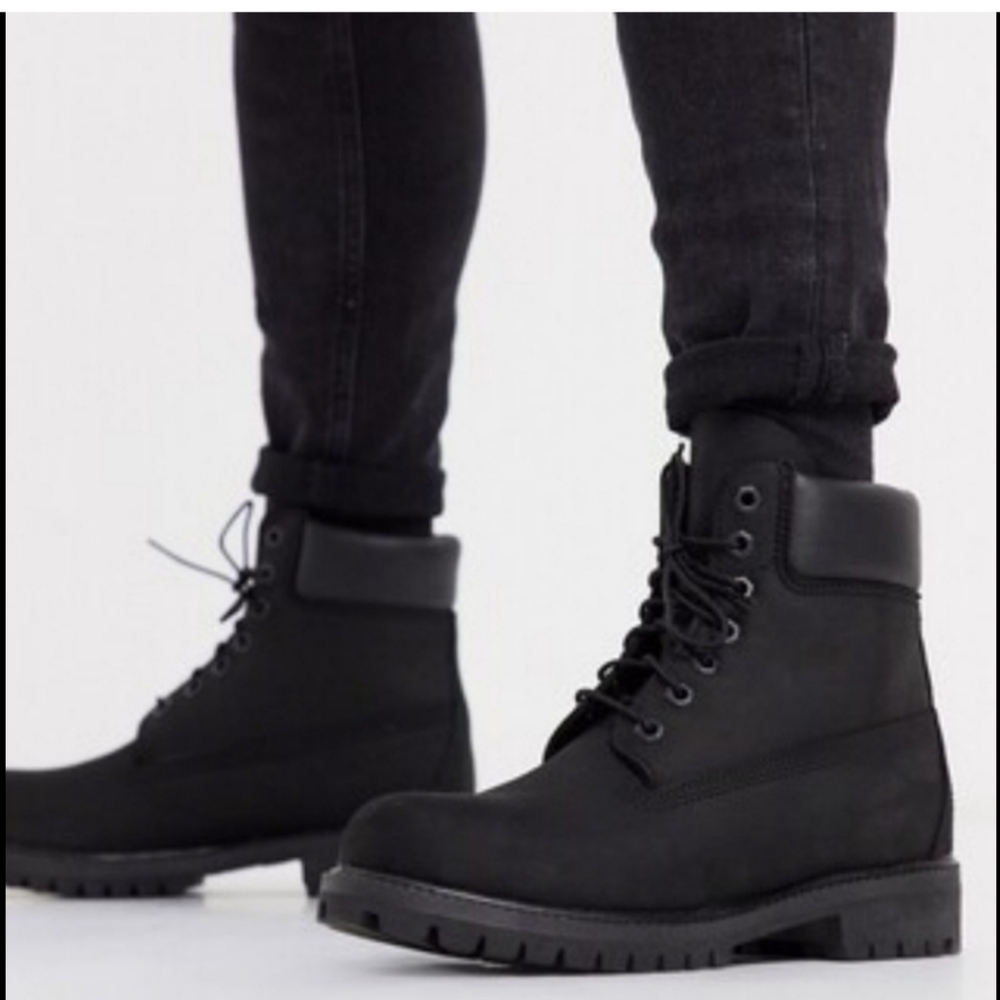 Timberland Premium Waterproof Combat Black Nubuck